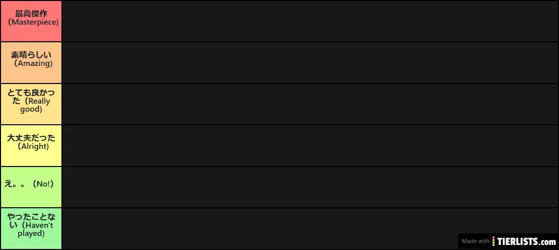 ゼルダの伝説 の個人的順位表 Tier List Tierlists Com