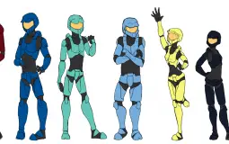 Red vs blue characters