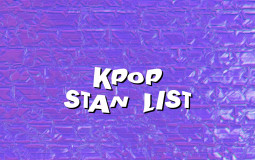 KPOP STAN LIST