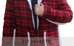 Deadpool Red Shearling Jacket