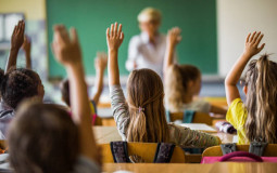 students and teachers in school