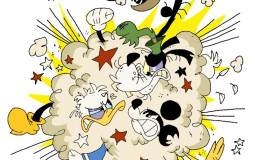 Cartoon Characters in a Fist Fight