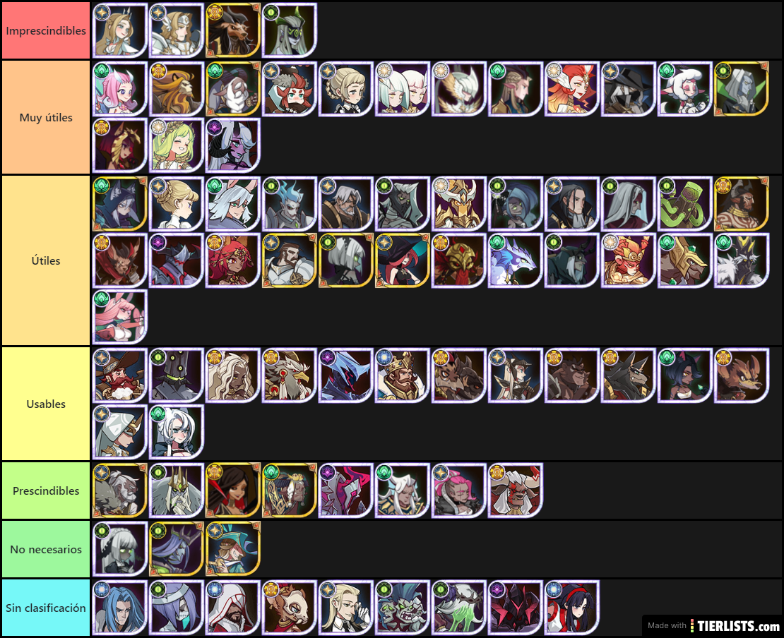 AFK ARENA Early-Mid Game Tier List - TierLists.com