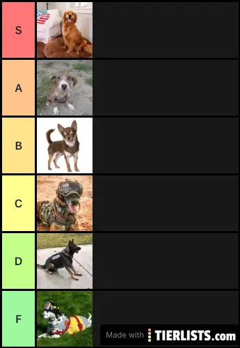 Alfie’s dog 🐕 list