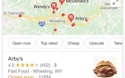 West Virginia (WV) Fast Food