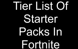 Tier List of Starter Packs