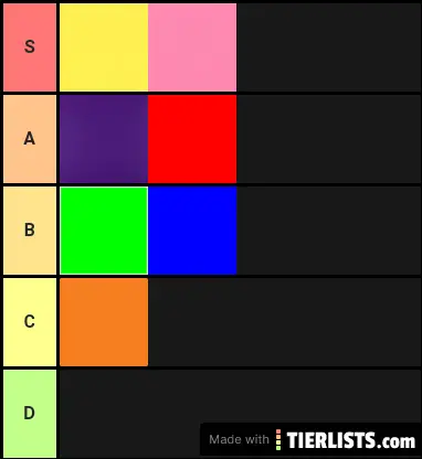 color Tier List - TierLists.com