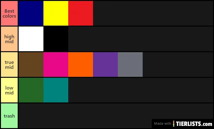 Color tier list
