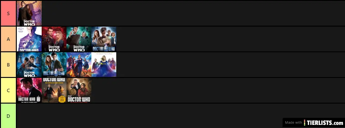 Doctor Who series ranked