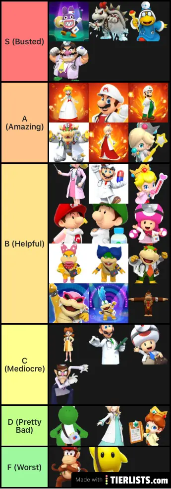 Dr Mario World Stage Mode Doctor Tier List Tier List