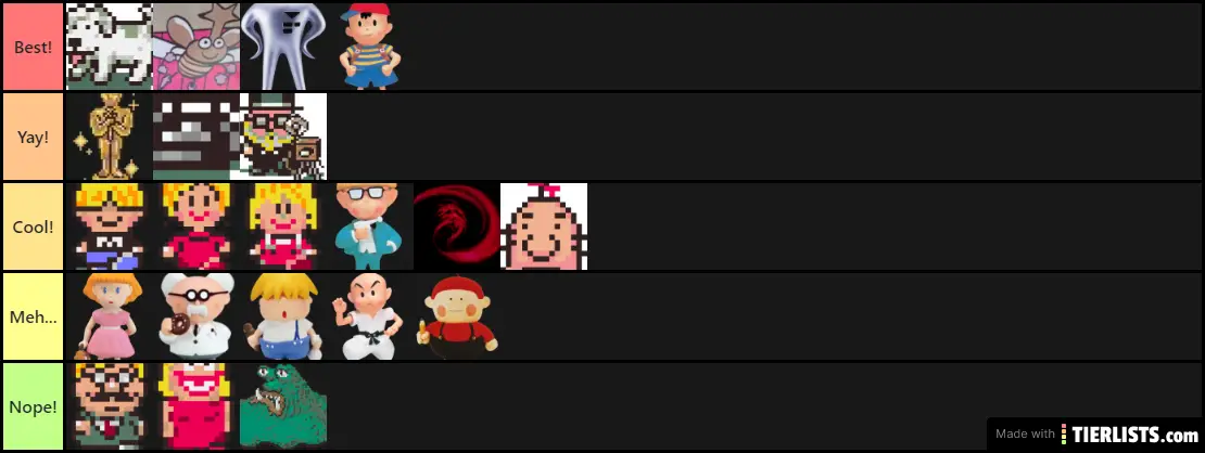 earthbound characters tier list