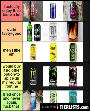 energy drinks