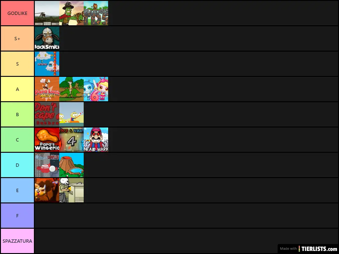 Flash Game Tier List