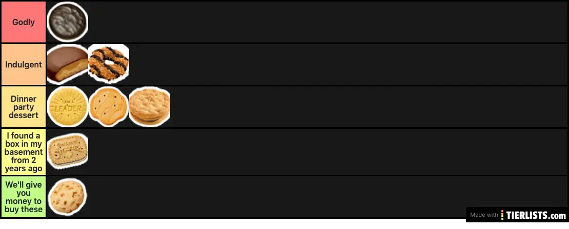 girl scout cookie tier list