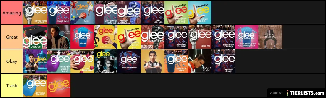 Glee Blaine Anderson Solos