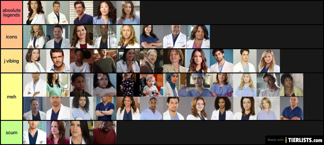 greys characters extended