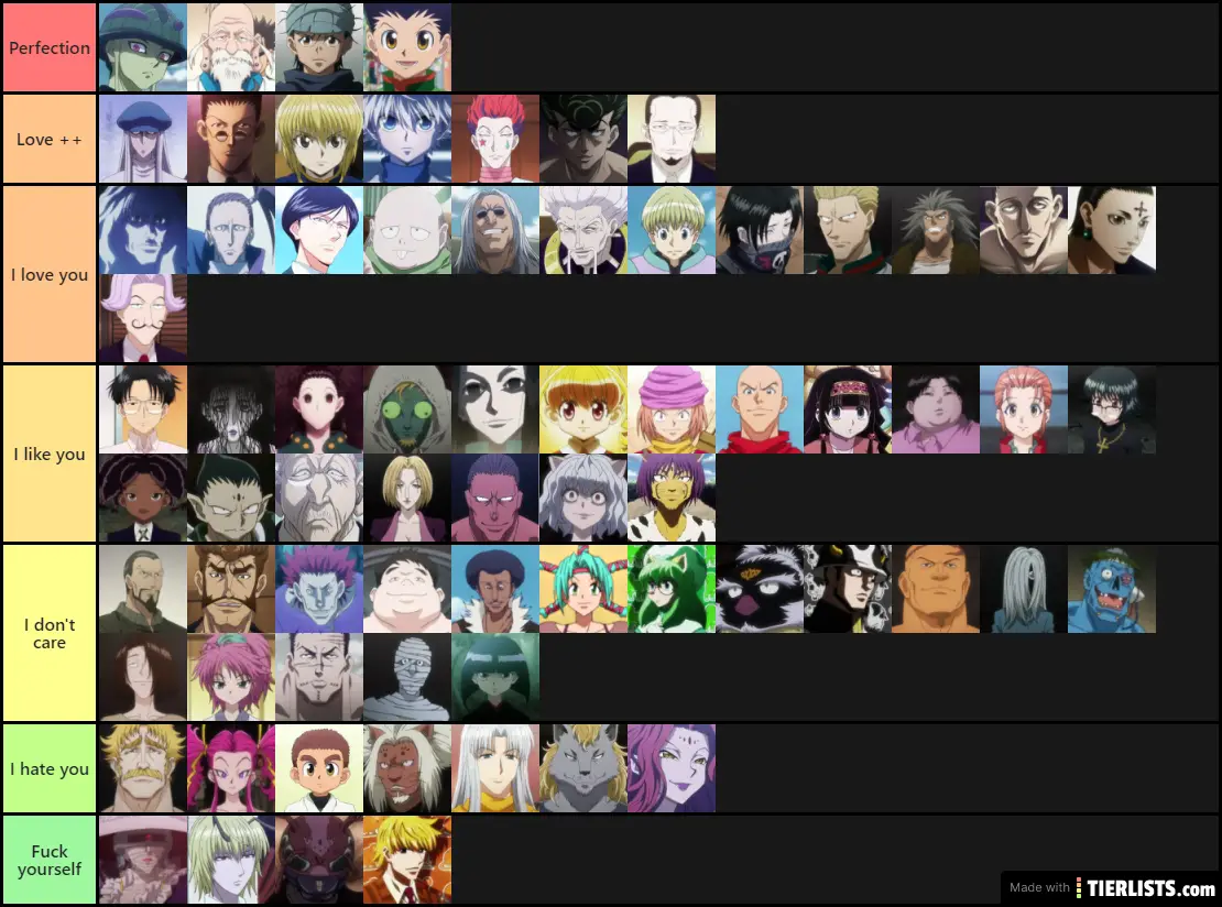 Zahir (sometimes streams) on X: Best anime character tier list on this app  🥱  / X