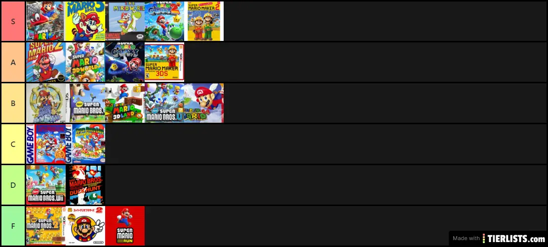 Main Series Mario Games