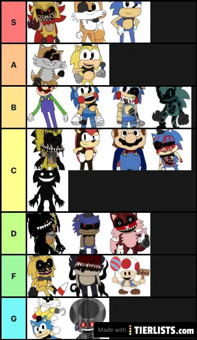 Maniac Mania Tier List DemoV.2