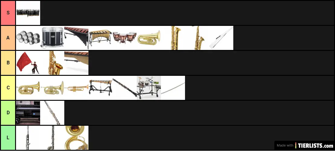 Marching Band Tier List