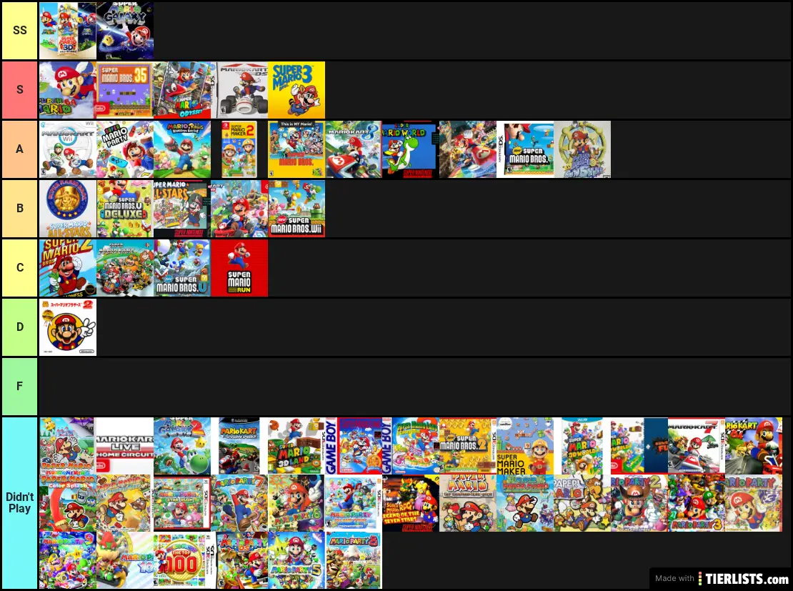 Mario Games I've Played with Spinoffs