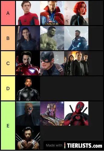Marvel Characters (fight me)