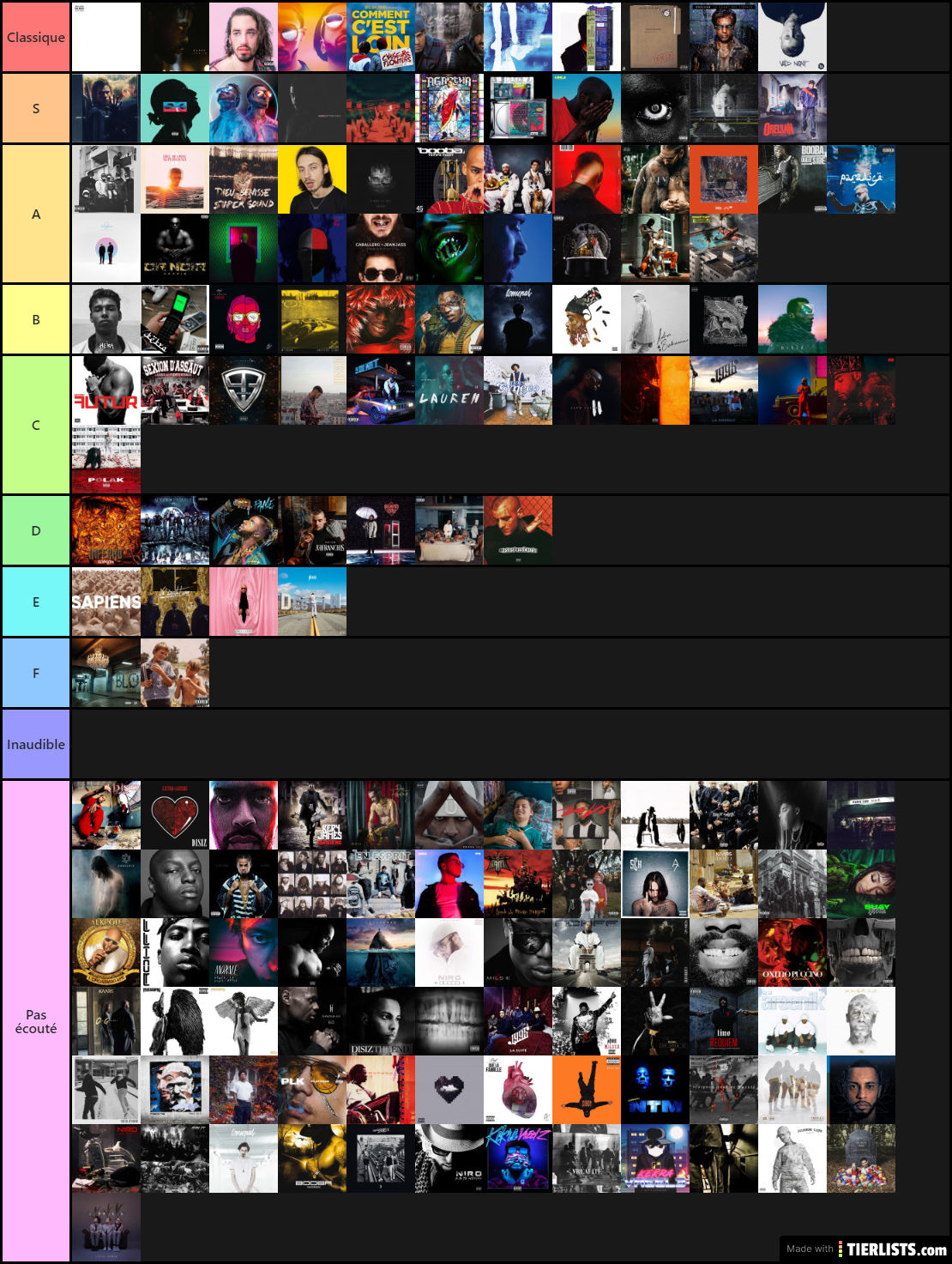 mes-albums-rap-fr-tier-list-tierlists