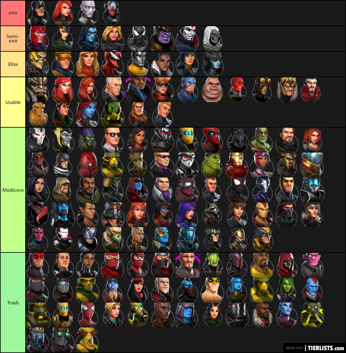 Marvel Strike Force Tier List 2023: Best Characters To Pick