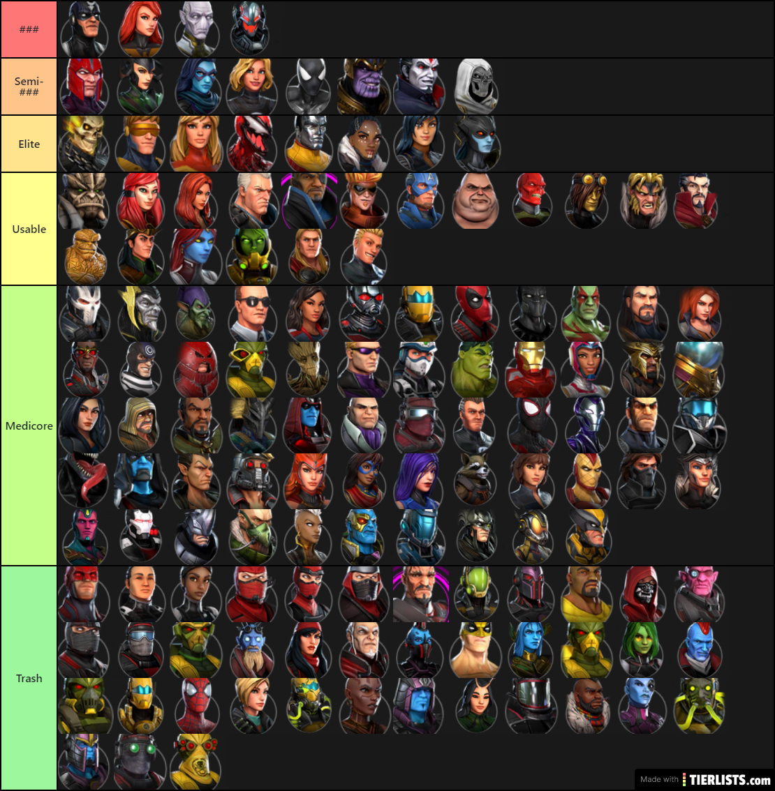 Marvel Strike Force Tier List [September] 2023: MSF Tier List