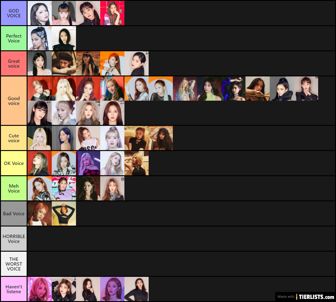 my personal vocal ranking :0 don't kill me