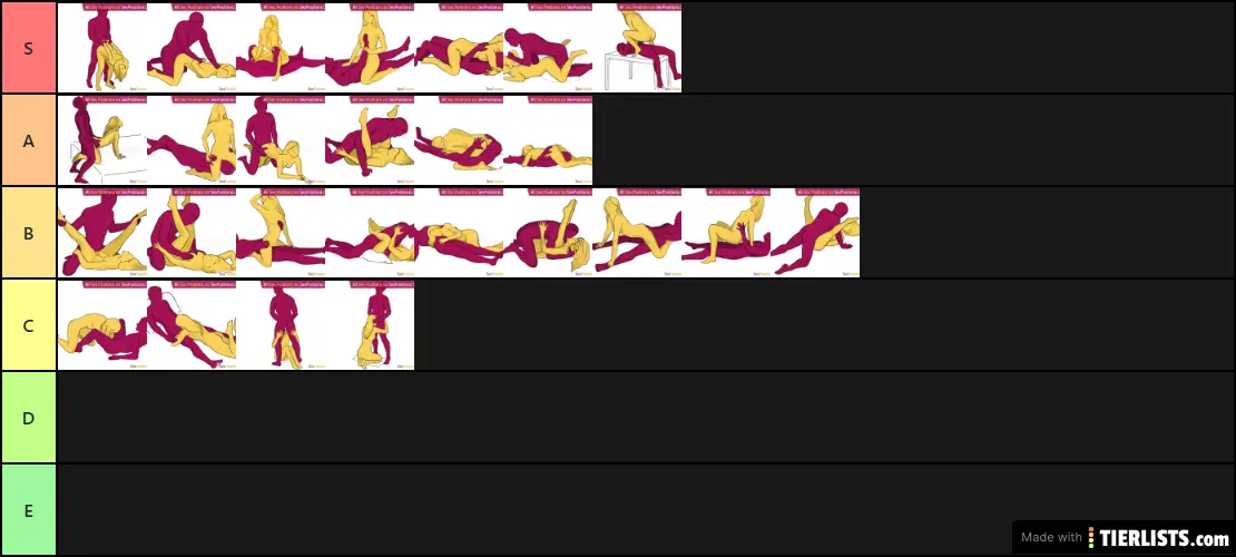 My sex positions tierlist