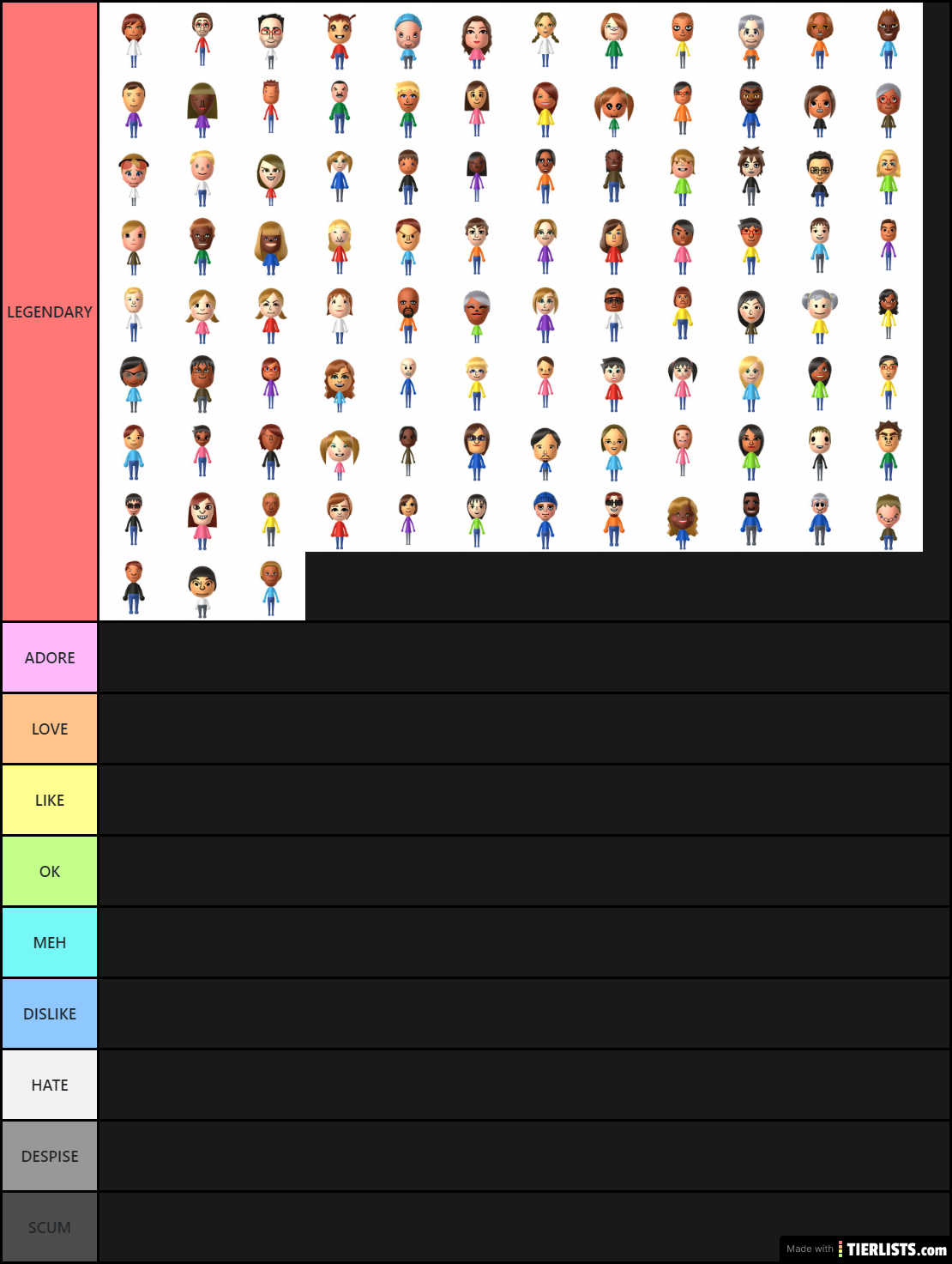 Tier List Template Image