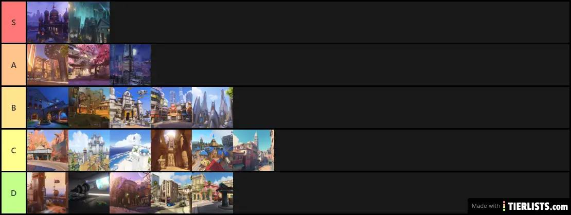 Overwatch Map Tierlist (Personal Opinion You Can Fight Me)
