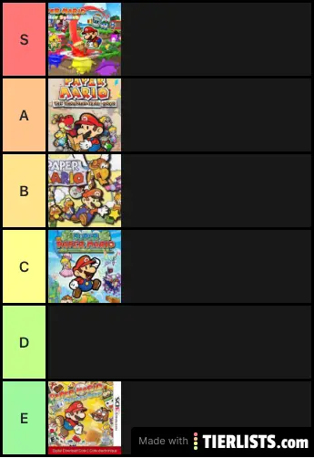 Paper Mario rankings (In my opinion)