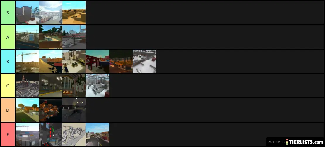 Create a Phantom Forces Maps Tier List - TierMaker