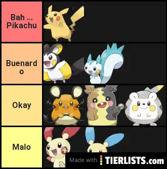 Pikachu lista :D