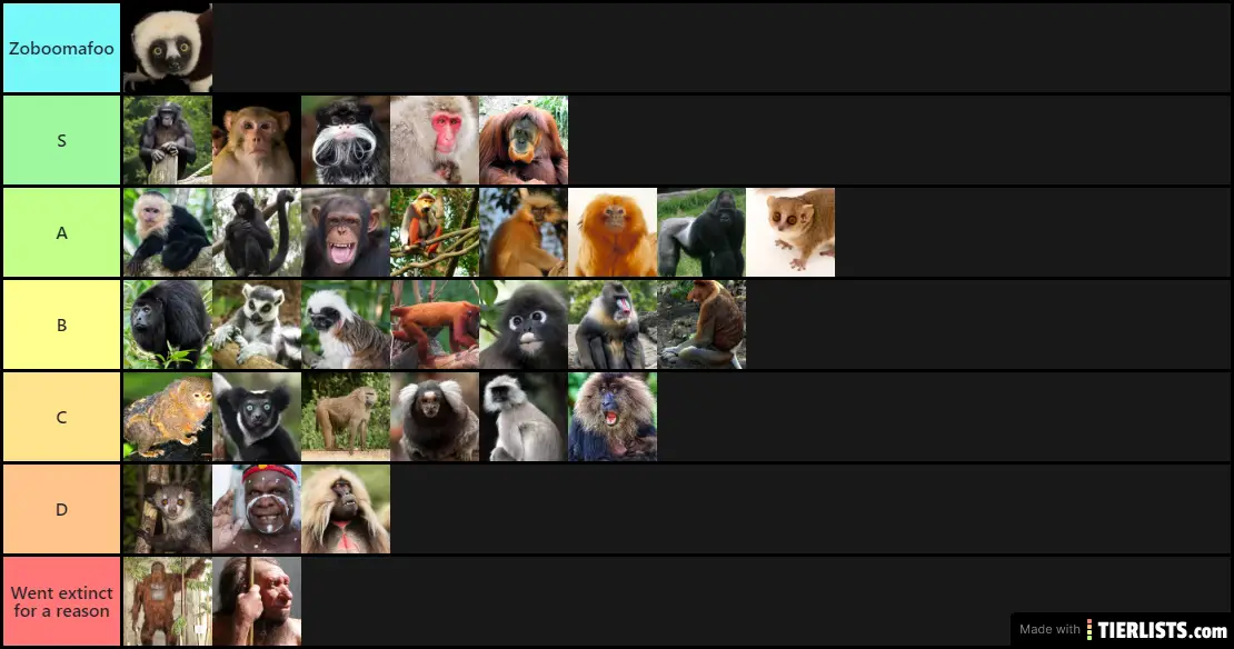 Primate Tier list