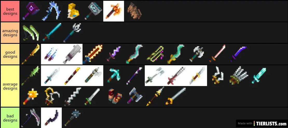ranking every minecraft dungeons unique melee weapon based on design