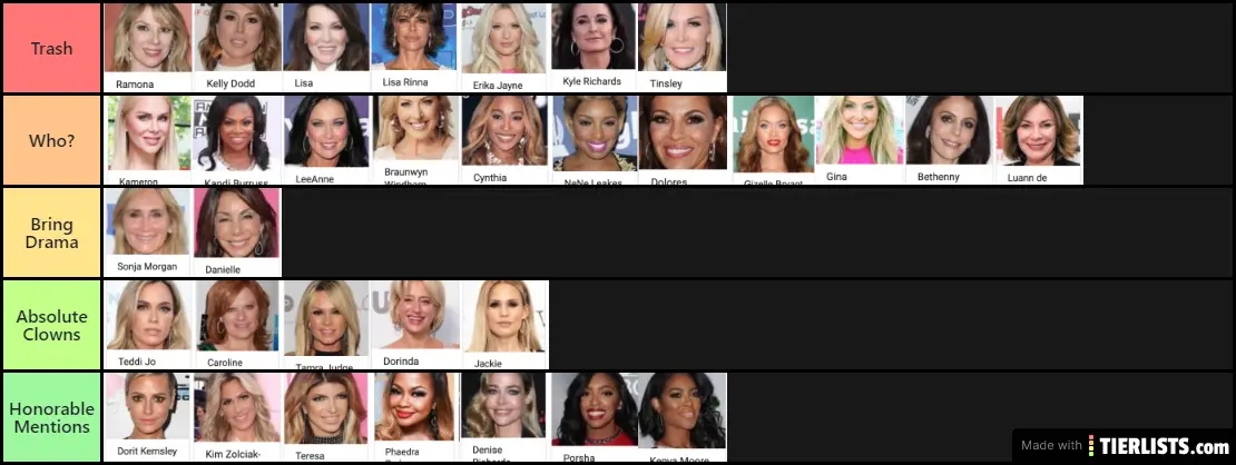 ranking real housewives from best to trash