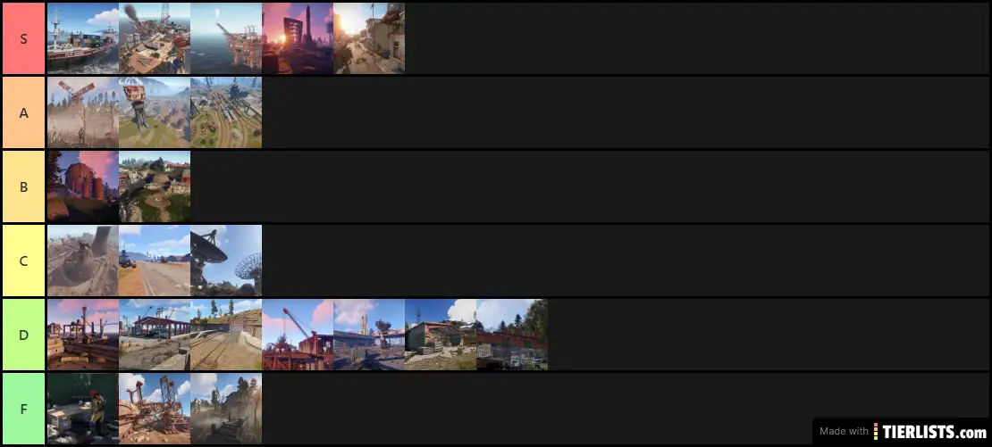 RUST MONUMENTS TIER LIST