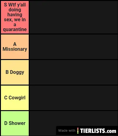 Sex Tier List