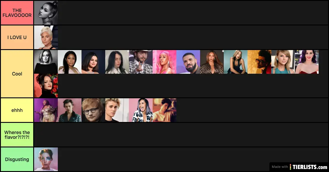 singers-tier-list-maker-tierlists