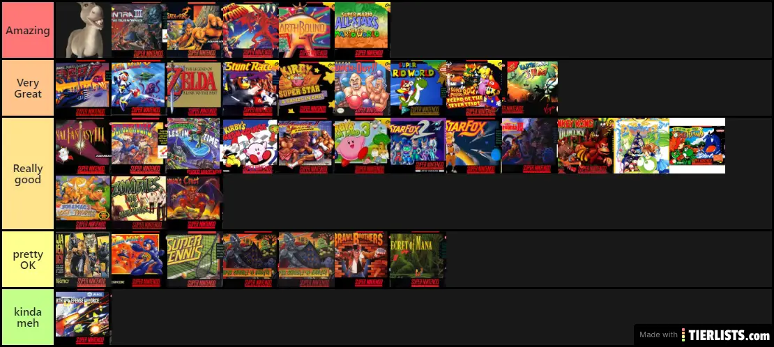 snes games i played Version 2