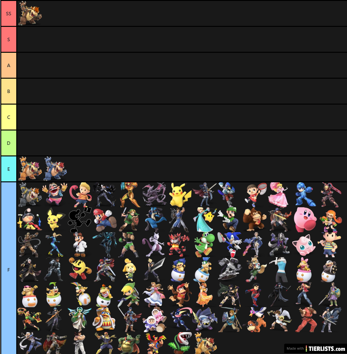 Spindaddy Matchup Tierlist