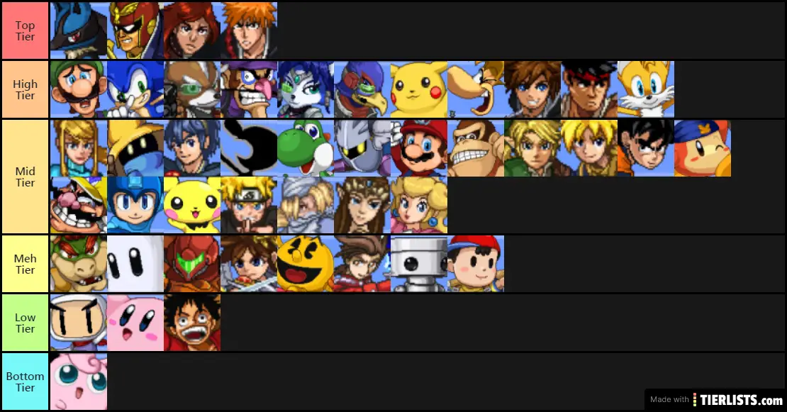 super smash flash 2 tier list