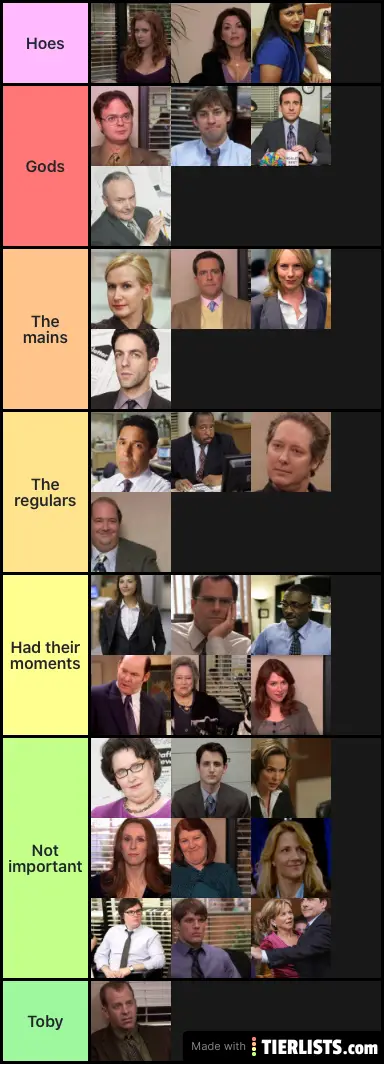The office ranks for the show