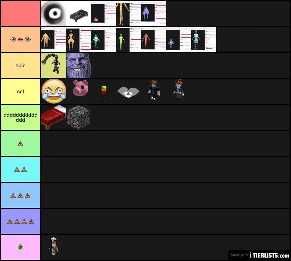 The official cursed tier list