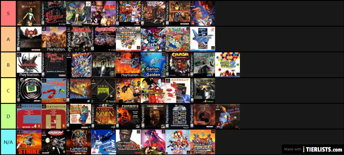 ps1 games list