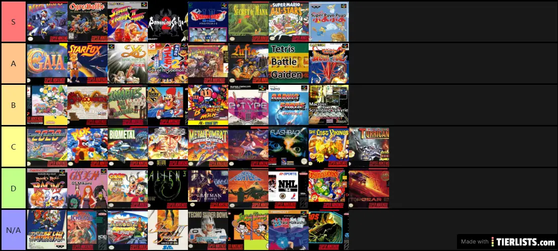 Top SFC/SNES Games of 1993