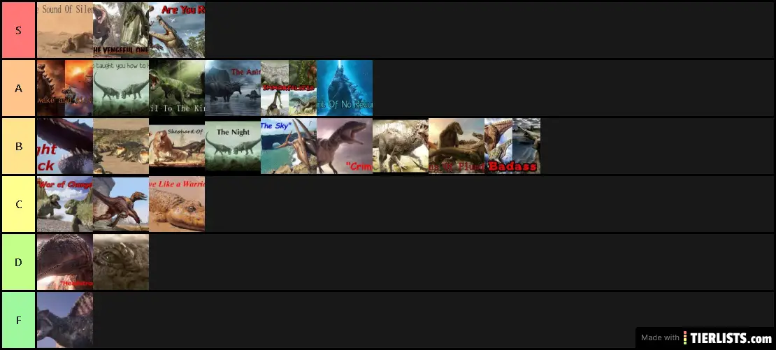 Tribute Tier List